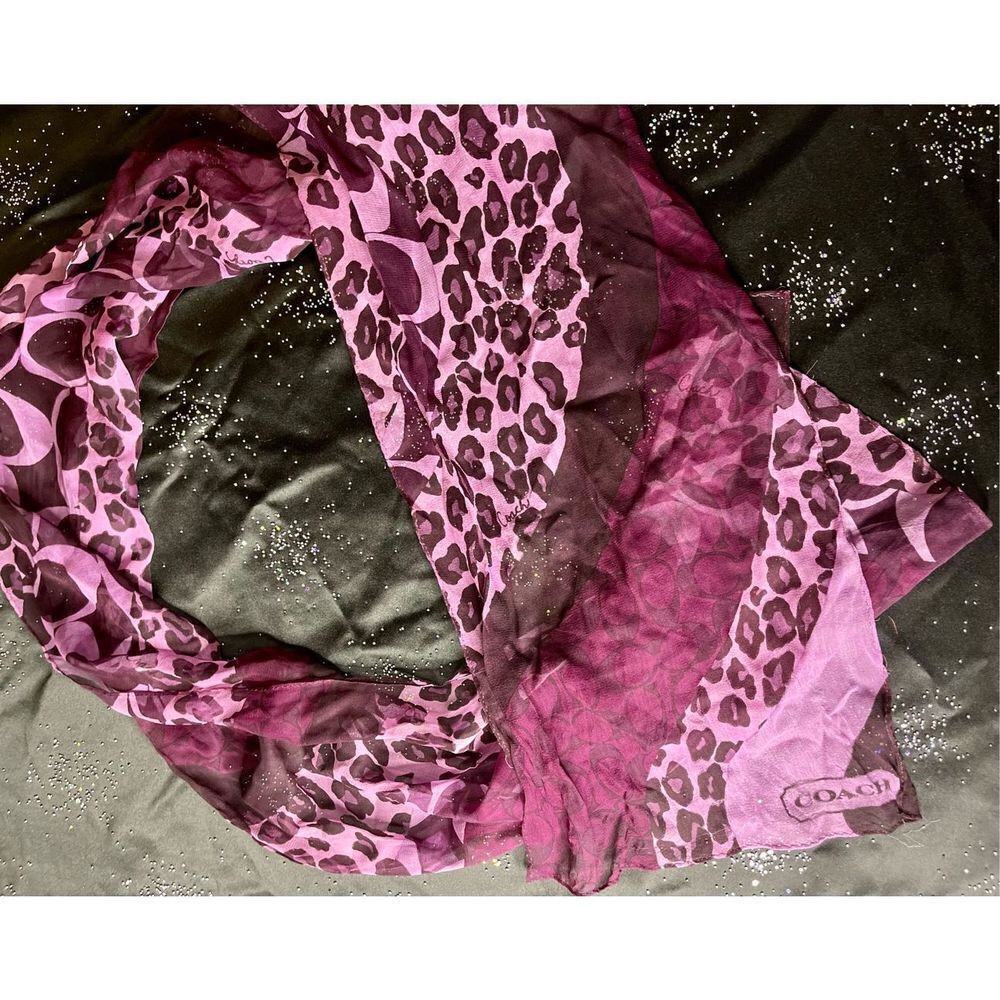 Coach Y2K Animal Print Scarf